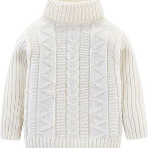 Little Boys Girls Pullover Sweaters Knitted Long Sleeve Warm Tops